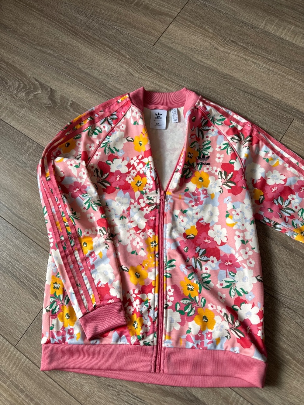 Adidas teen flower zip up